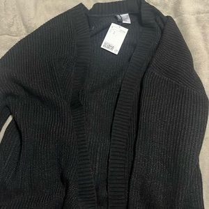 h&m black cardigan size medium